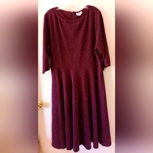 Burgundy Sparkle Dress NWT sz. 2XL Unique‎ Vintage Brand